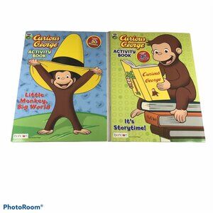2-Pack PBS Kids Curious George Little Monkey, Big World/It’s Storytime Books New